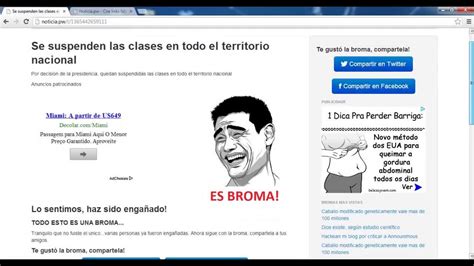 hacer noticias falsas broma